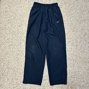 Vintage Nike Baggy Mesh Lined Track Pants Medium Navy Drawstrings 31” Inseam